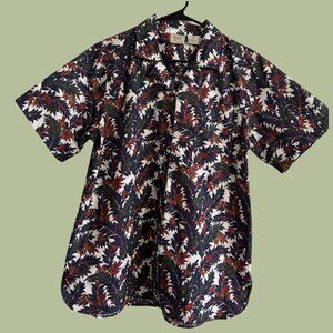 Vintage Men's Button Up Short Sleeve Shirt | Specialty Collections | Size M